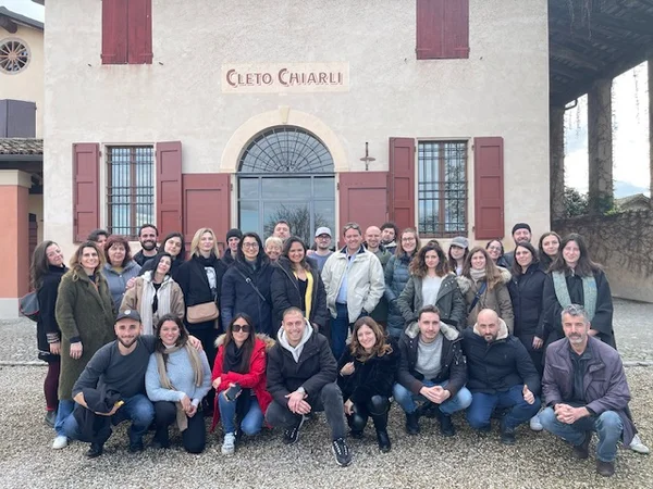 Gruppo alla cantina Cleto Chiarli, Emilia Romagna